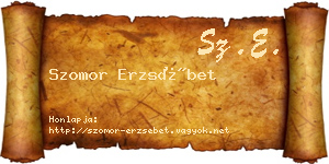 Szomor Erzsébet névjegykártya